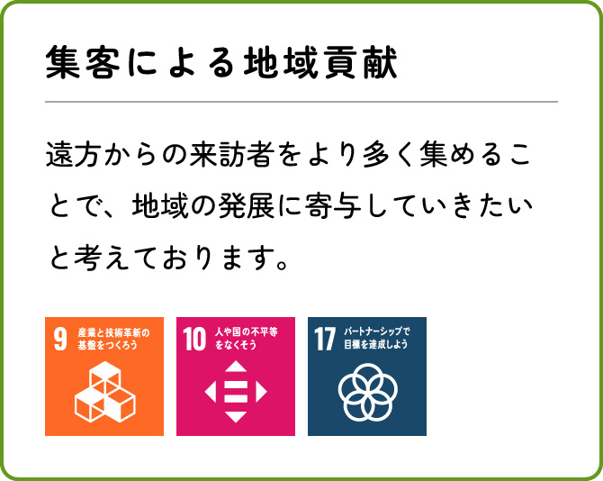 集客による地域貢献
